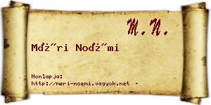 Méri Noémi névjegykártya